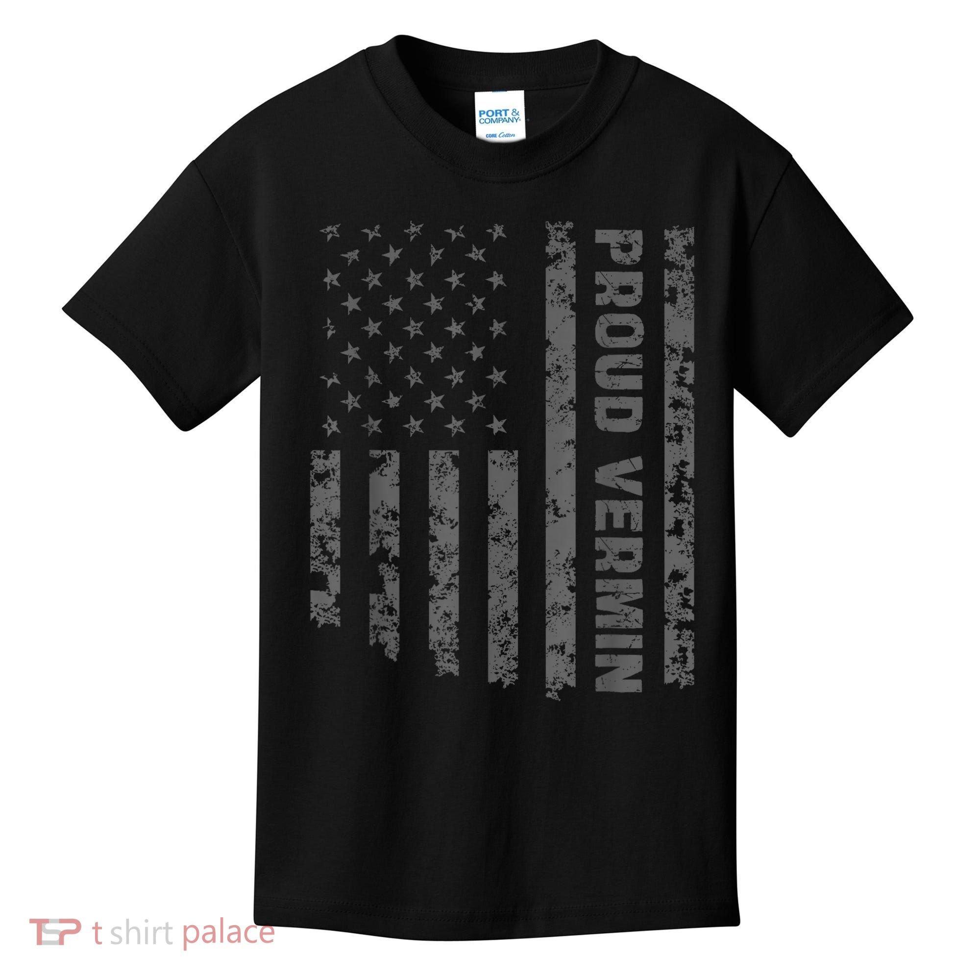 Funny Proud Vermin American Flag Kids T-Shirt