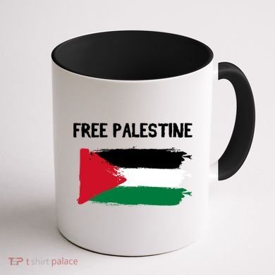 Free Palestine Vintage Distressed Palestinian Flag Gift Coffee Mug back
