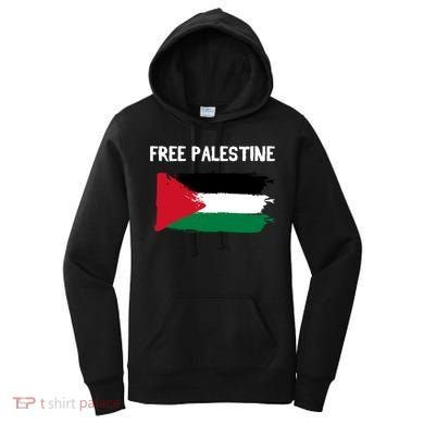 Free Palestine Vintage Distressed Palestinian Flag Gift Women's Hoodie