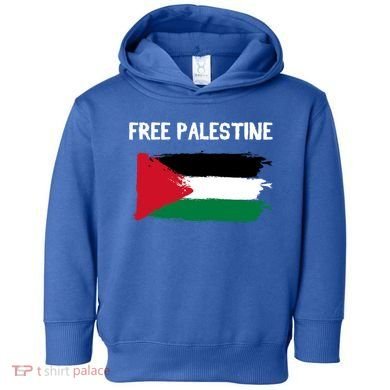 Free Palestine Vintage Distressed Palestinian Flag Gift Toddler Hoodie