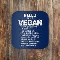 Funny Pro Vegan Activism Gym Athlete Gift Christmas Coaster thumb 0
