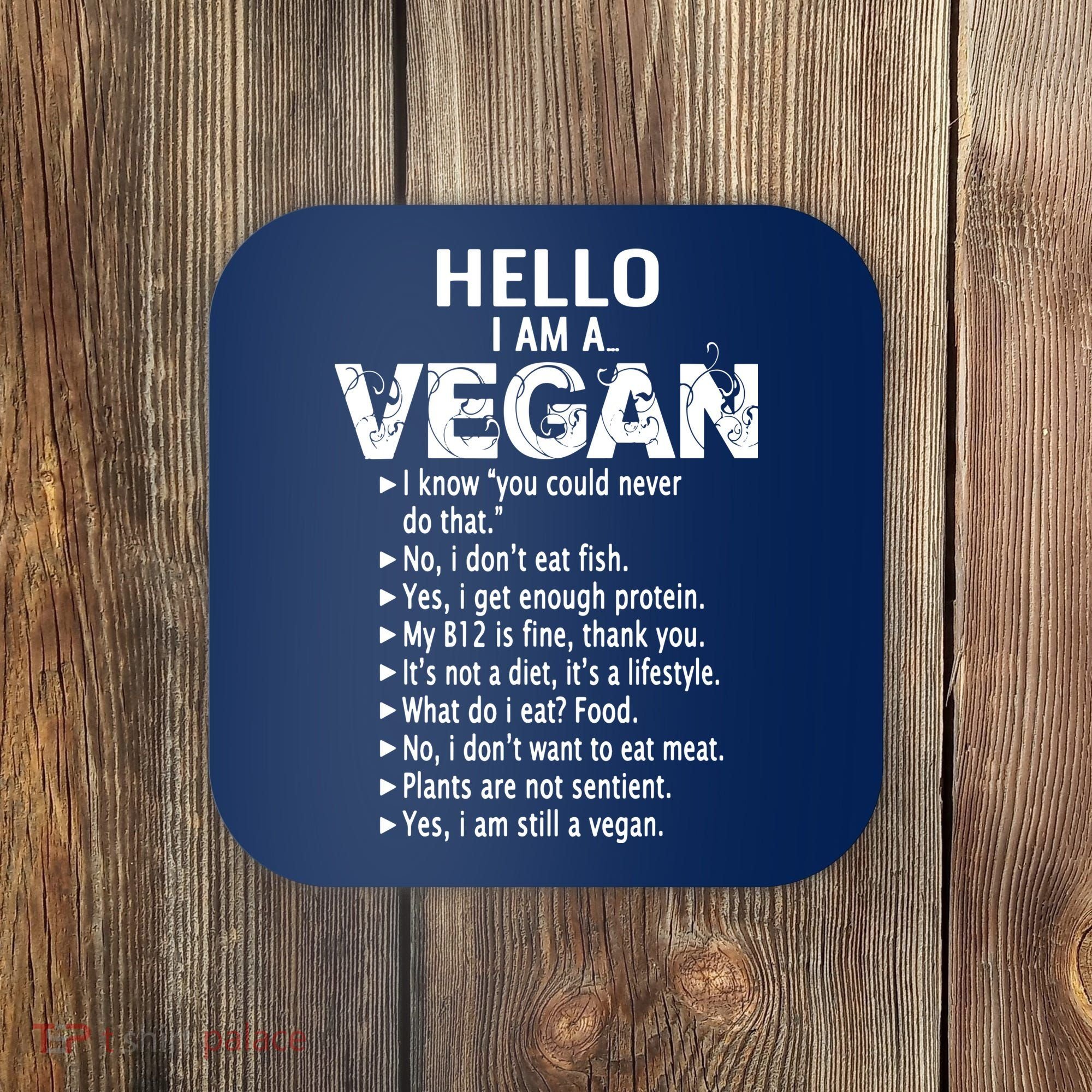 Funny Pro Vegan Activism Gym Athlete Gift Christmas Coaster