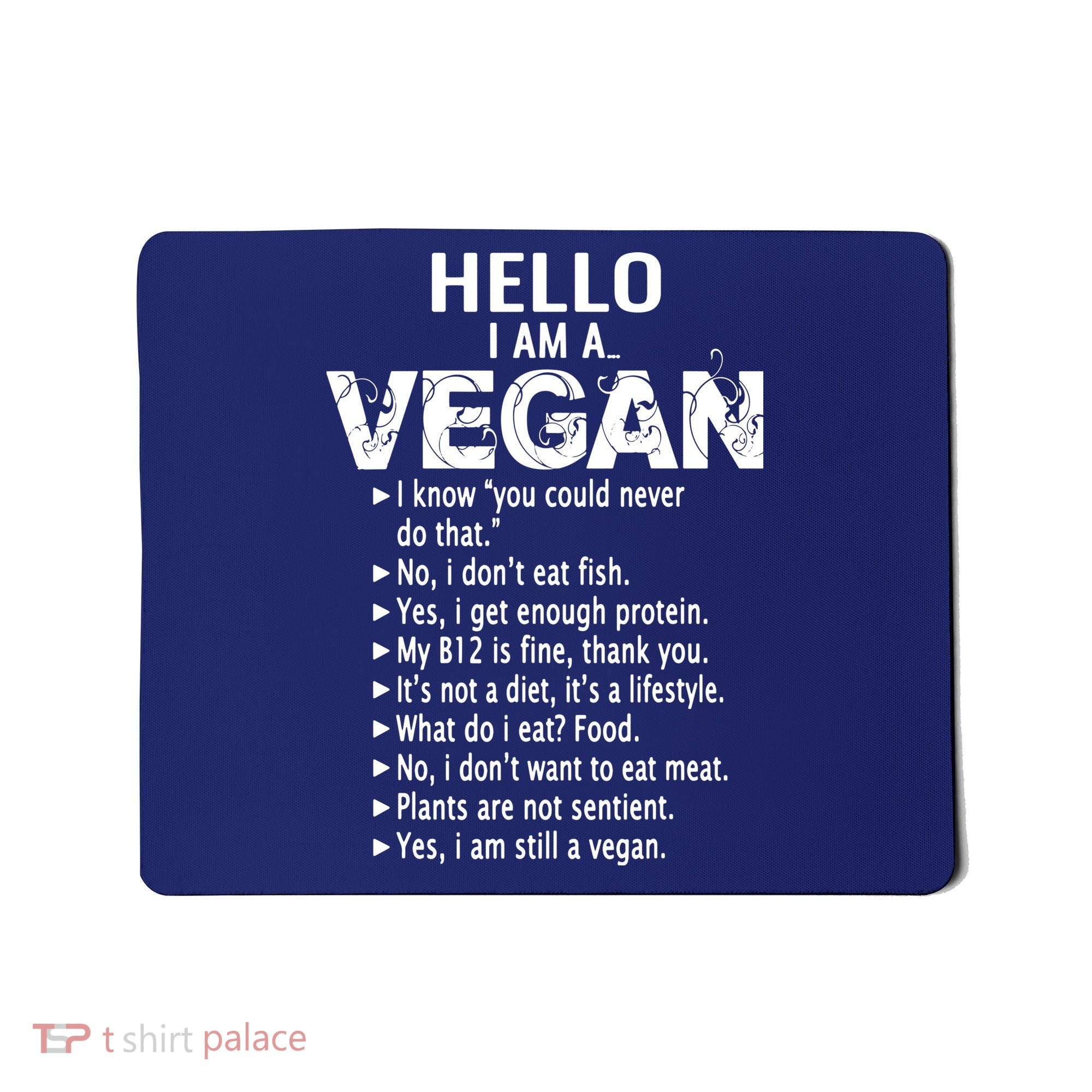 Funny Pro Vegan Activism Gym Athlete Gift Christmas Mousepad