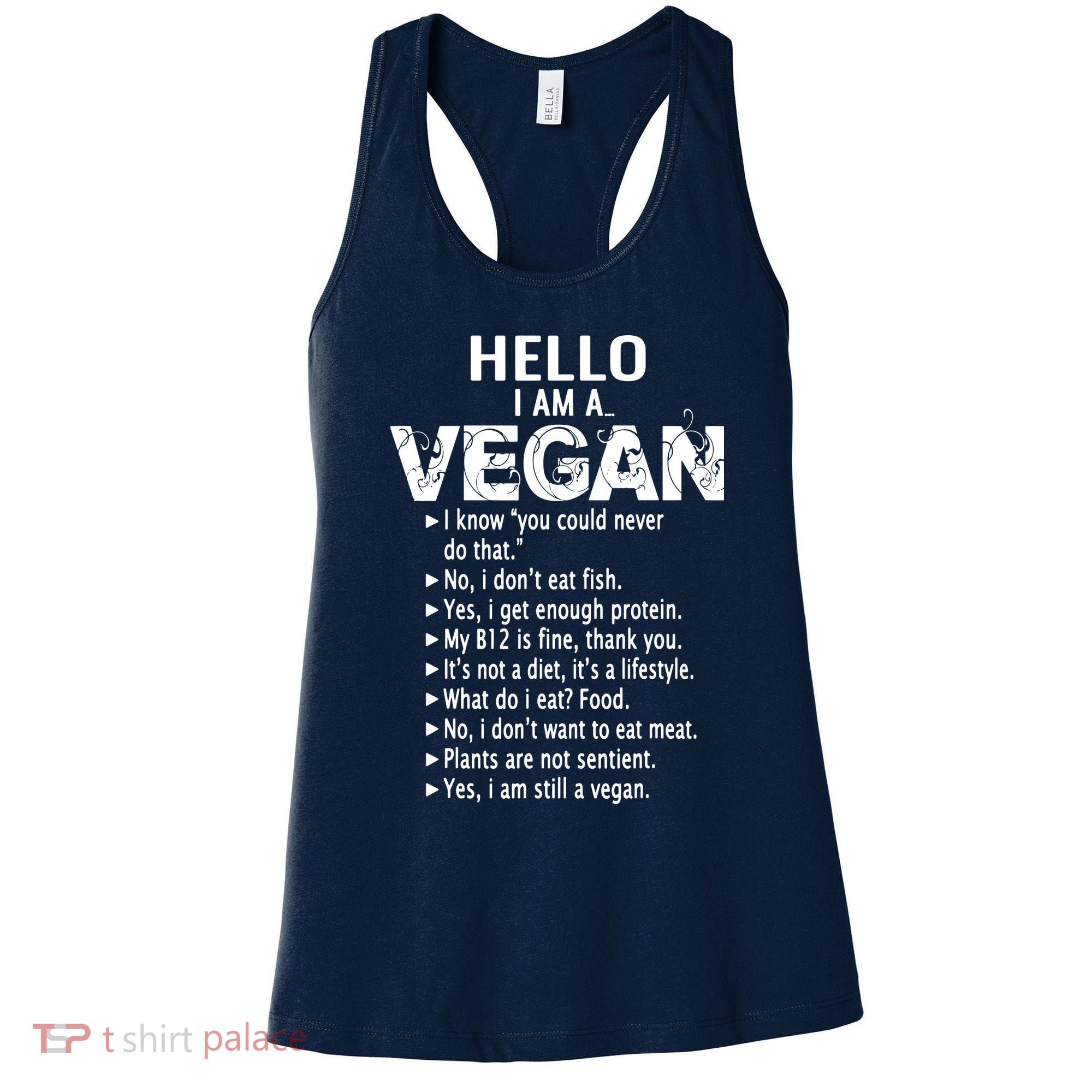 Funny Pro Vegan Activism Gym Athlete Gift Christmas Women's Tank Top