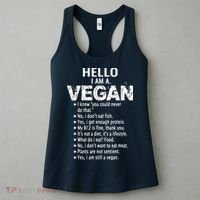 Funny Pro Vegan Activism Gym Athlete Gift Christmas Women's Tank Top thumb 3
