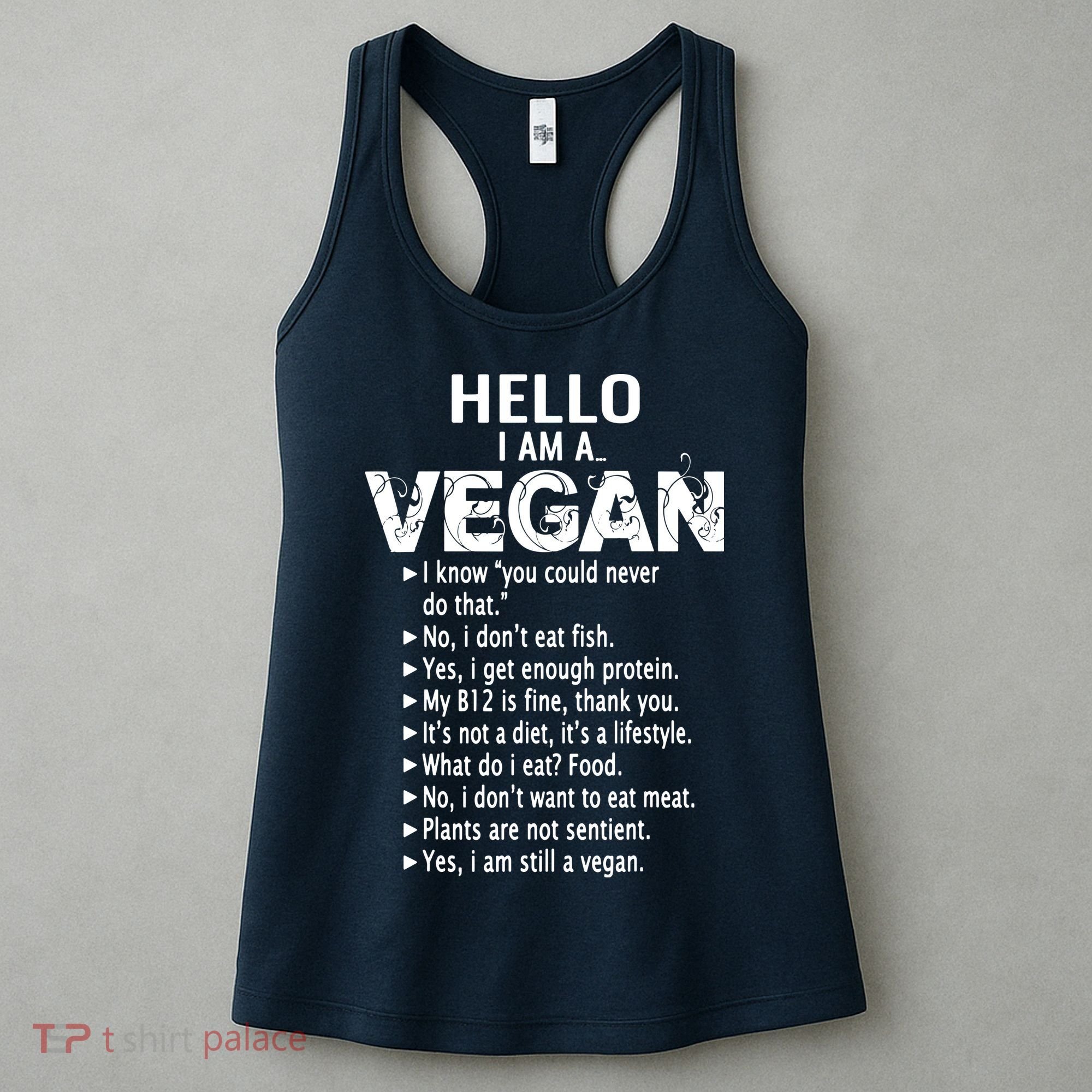 Funny Pro Vegan Activism Gym Athlete Gift Christmas Women's Tank Top