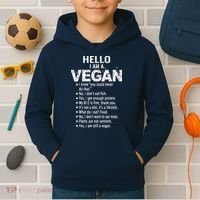 Funny Pro Vegan Activism Gym Athlete Gift Christmas Kids Hoodie thumb 2