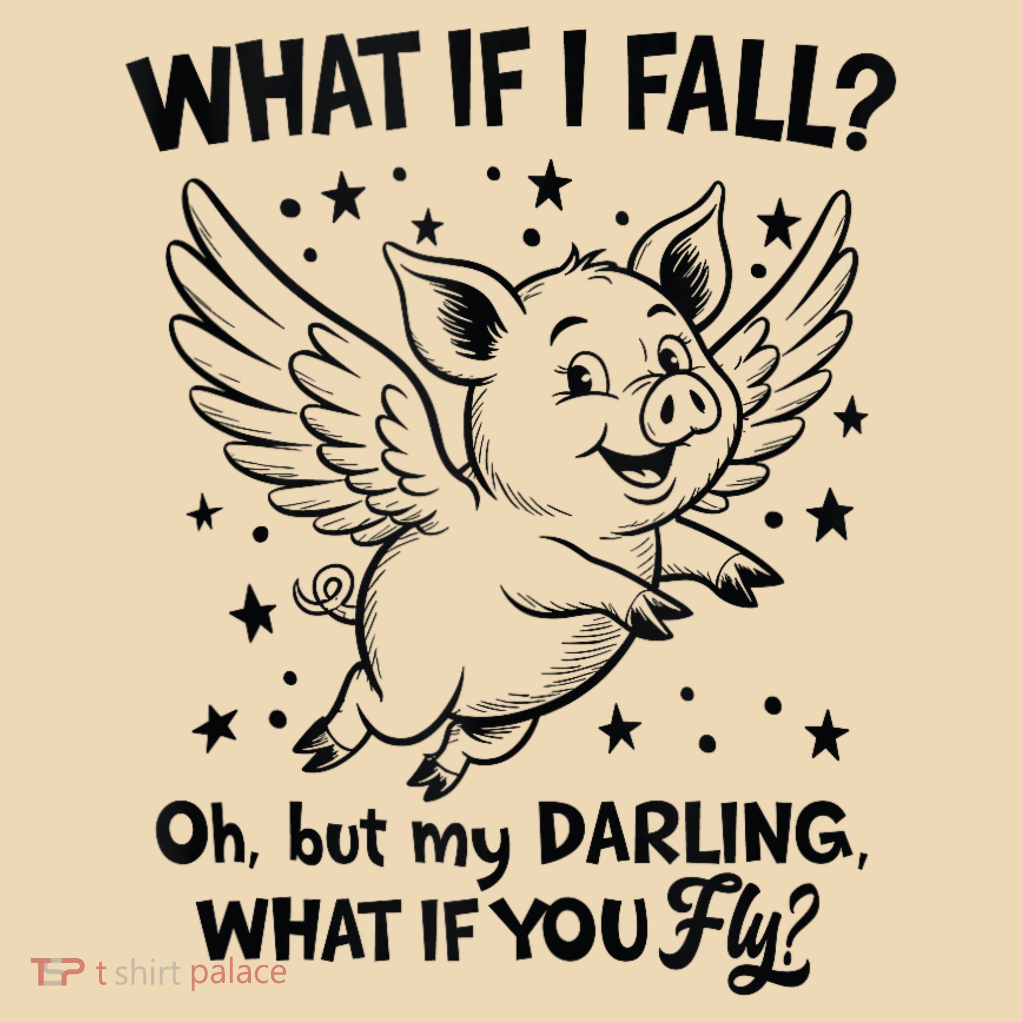 Flying Pig What If You Fly Motivational Quote Tote Bag