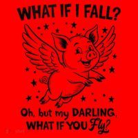 Flying Pig What If You Fly Motivational Quote Santa Hat thumb 1