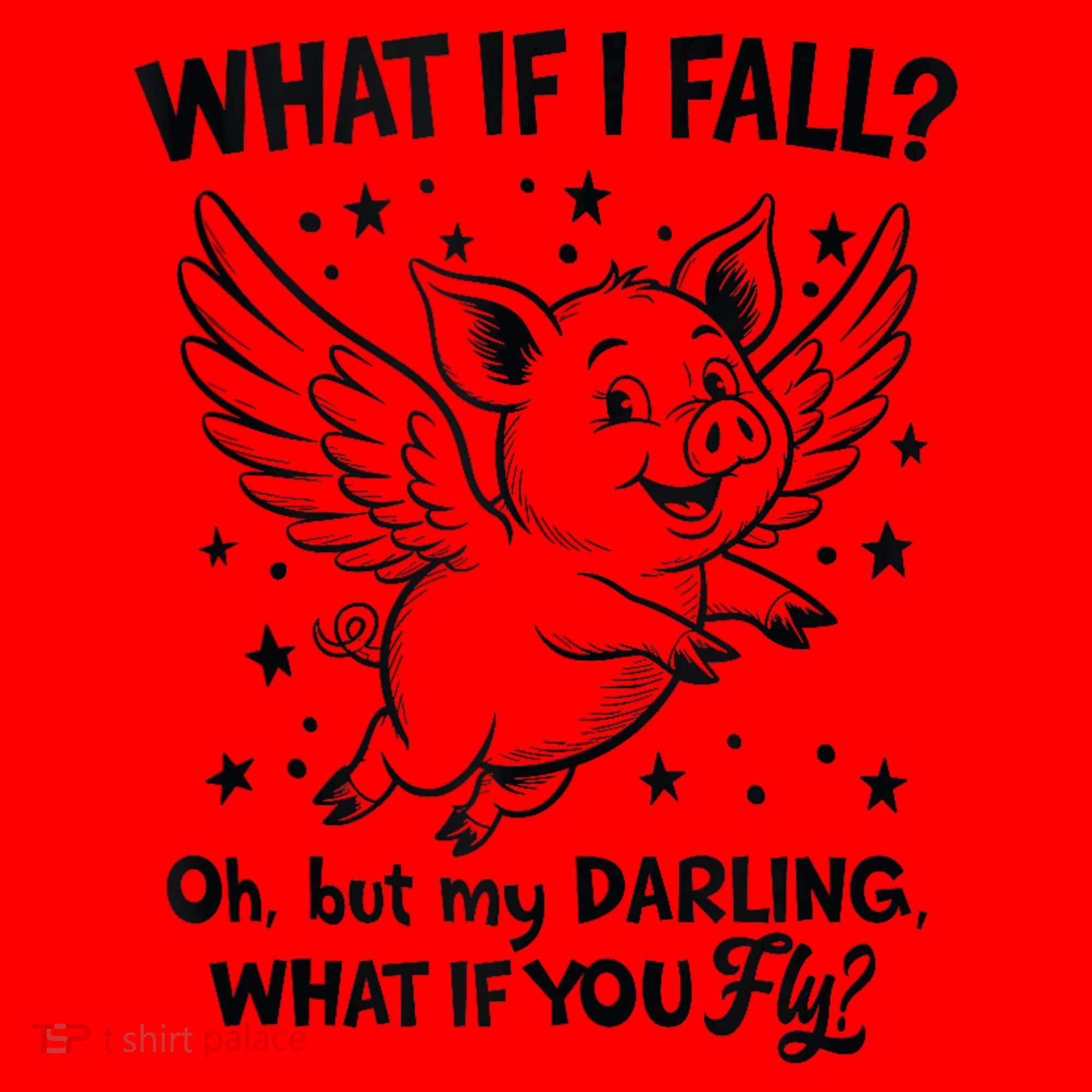 Flying Pig What If You Fly Motivational Quote Santa Hat