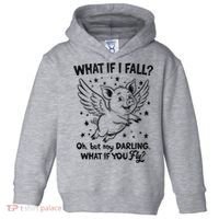 Flying Pig What If You Fly Motivational Quote Toddler Hoodie thumb 0
