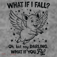 Flying Pig What If You Fly Motivational Quote Toddler Hoodie thumb 2