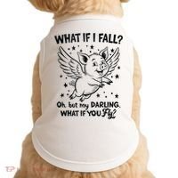 Flying Pig What If You Fly Motivational Quote Doggie Tank thumb 0