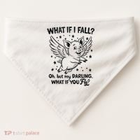 Flying Pig What If You Fly Motivational Quote USA-Made Doggie Bandana thumb 0