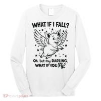 Flying Pig What If You Fly Motivational Quote Long Sleeve Shirt thumb 0