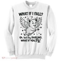 Flying Pig What If You Fly Motivational Quote Sweatshirt thumb 0