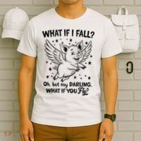Flying Pig What If You Fly Motivational Quote T-Shirt thumb 6
