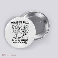 Flying Pig What If You Fly Motivational Quote Button thumb 0