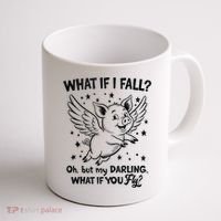 Flying Pig What If You Fly Motivational Quote Coffee Mug thumb 1