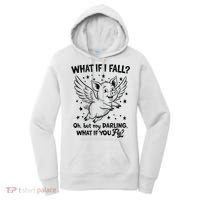 Flying Pig What If You Fly Motivational Quote Women's Hoodie thumb 0