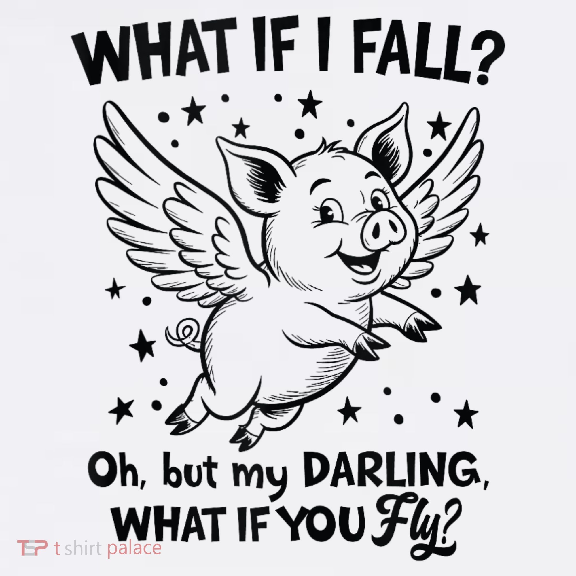 Flying Pig What If You Fly Motivational Quote Mousepad