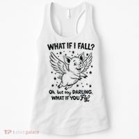 Flying Pig What If You Fly Motivational Quote Women's Tank Top thumb 0