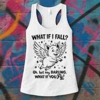 Flying Pig What If You Fly Motivational Quote Women's Tank Top thumb 3