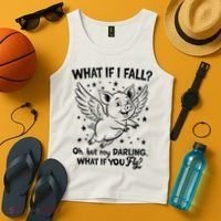 Flying Pig What If You Fly Motivational Quote Tank Top thumb 4