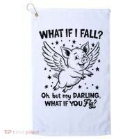 Flying Pig What If You Fly Motivational Quote Golf Towel thumb 0