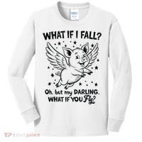 Flying Pig What If You Fly Motivational Quote Kids Long Sleeve Shirt thumb 0