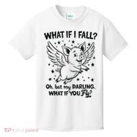 Flying Pig What If You Fly Motivational Quote Kids T-Shirt thumb 0