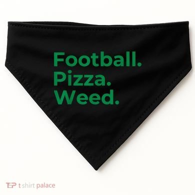 Football Pizza Weed USA-Made Doggie Bandana