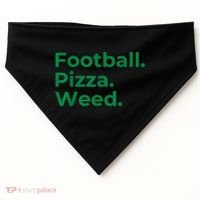 Football Pizza Weed USA-Made Doggie Bandana thumb 0