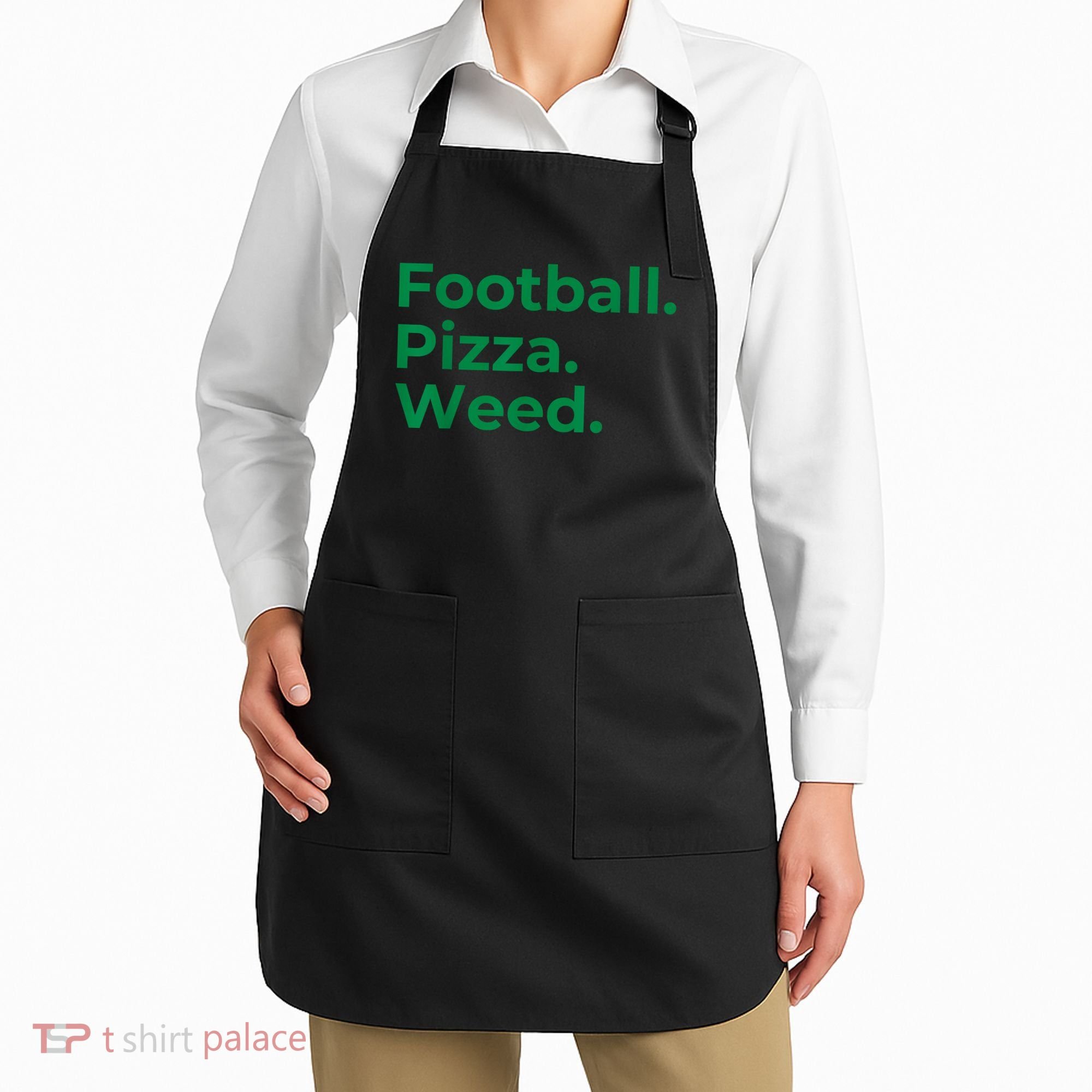 Football Pizza Weed Apron