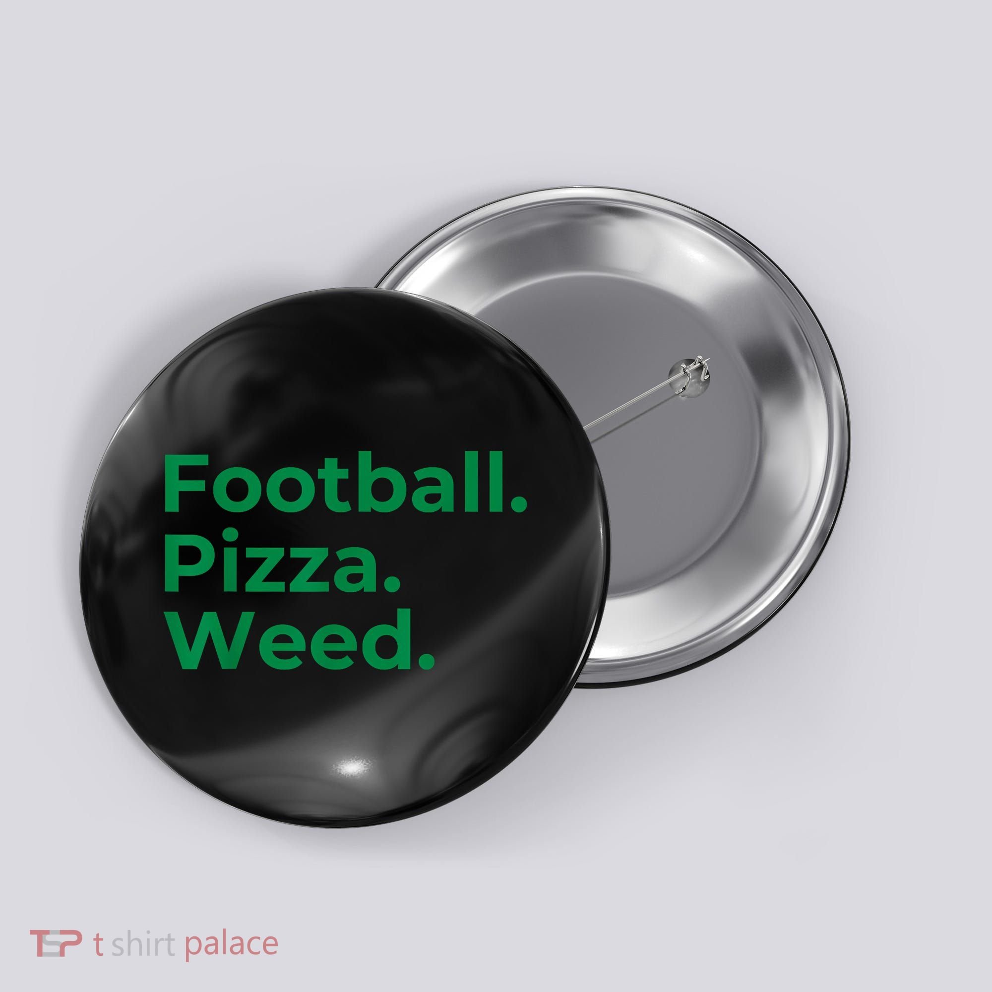 Football Pizza Weed Button