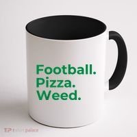 Football Pizza Weed Coffee Mug thumb 1