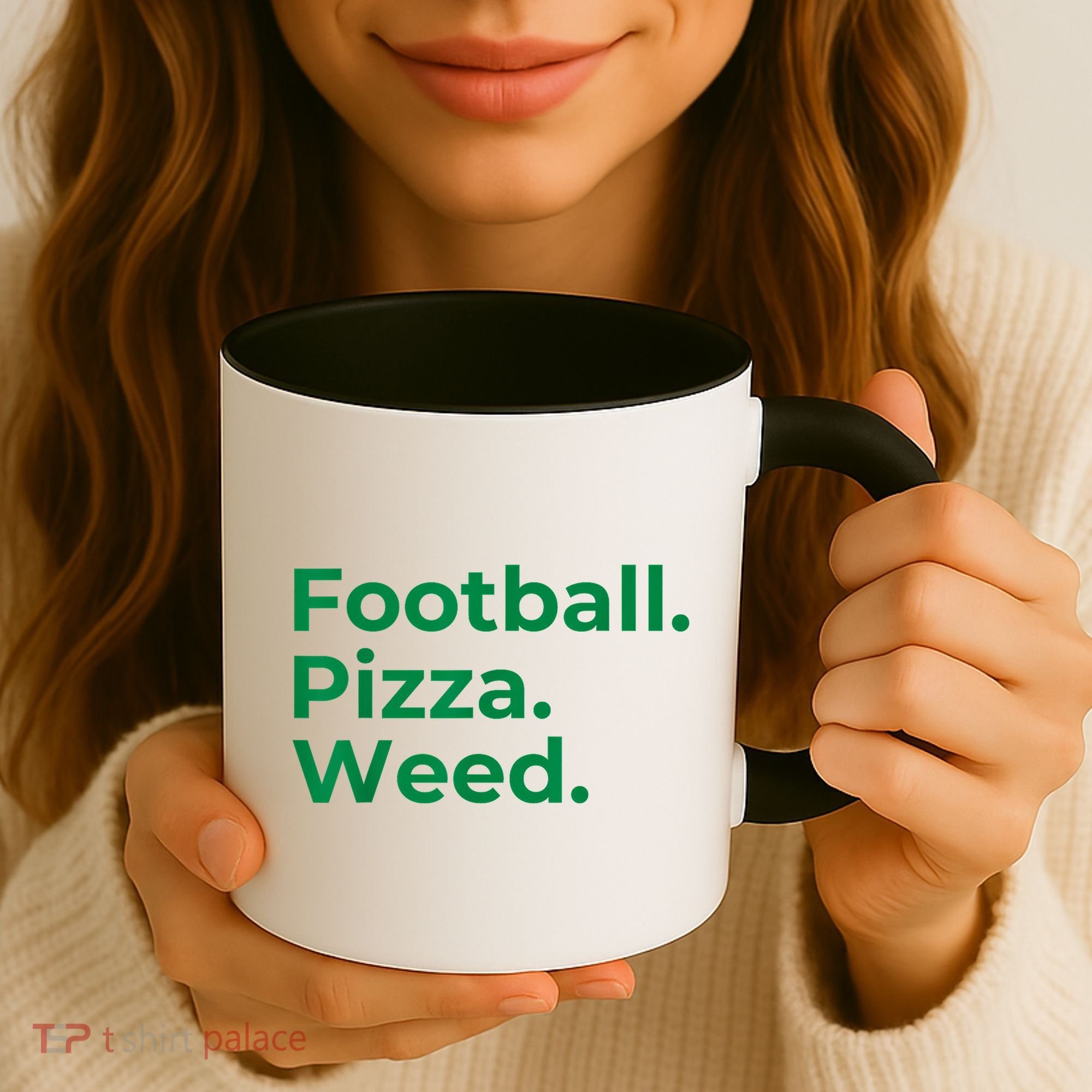 Football Pizza Weed Coffee Mug