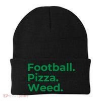 Football Pizza Weed Beanie thumb 0