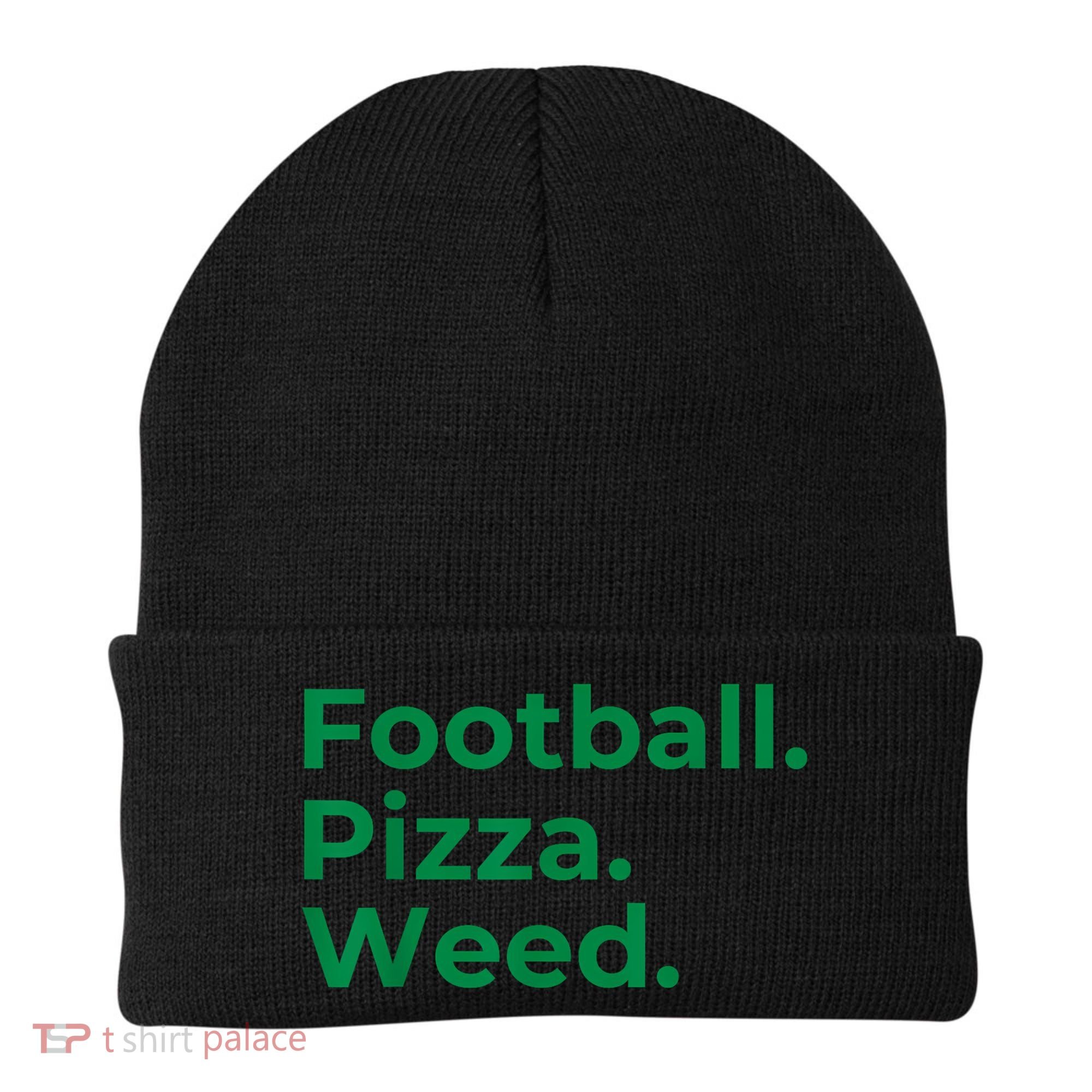 Football Pizza Weed Beanie