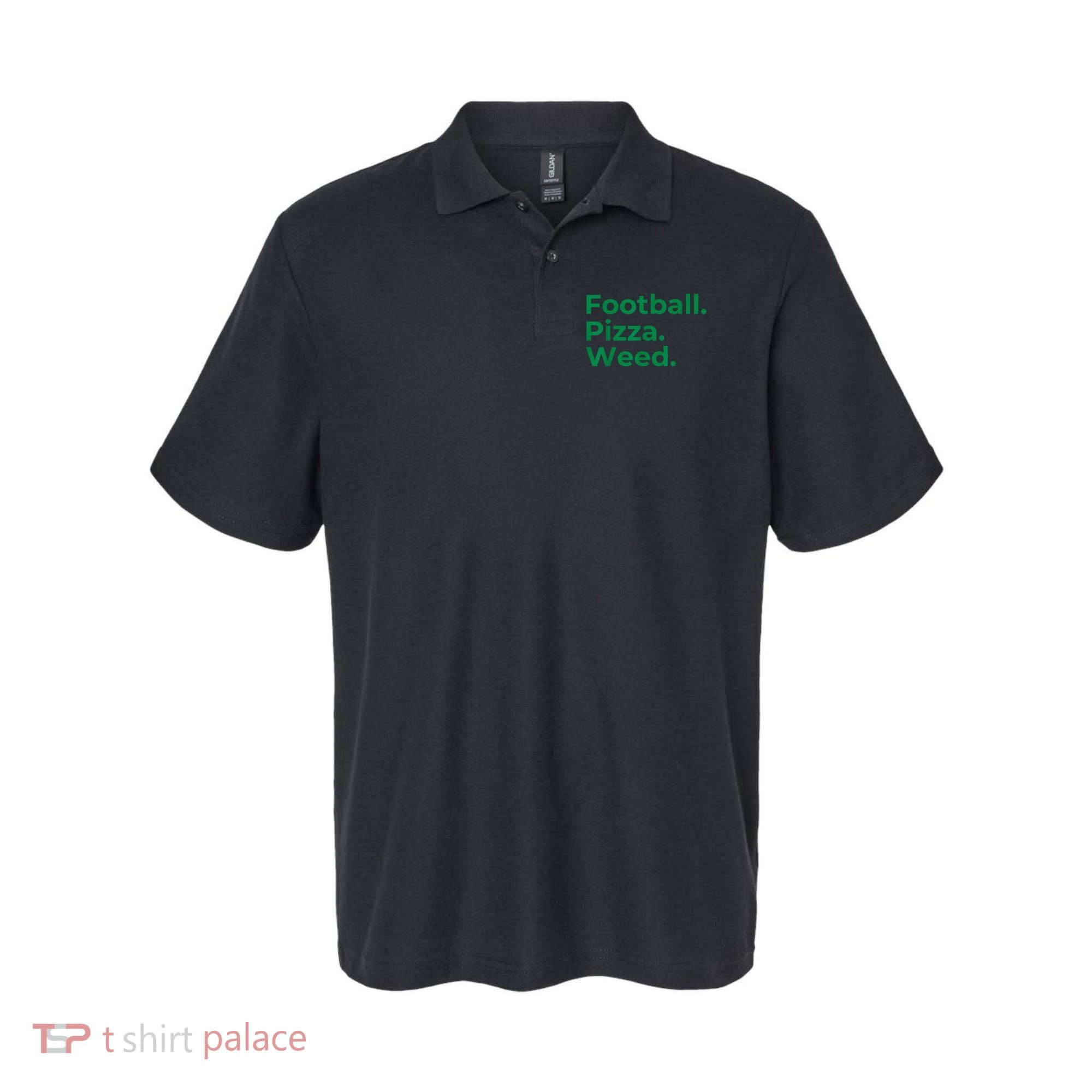 Football Pizza Weed Polo