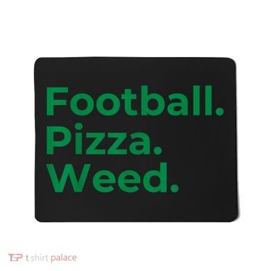 Football Pizza Weed Mousepad