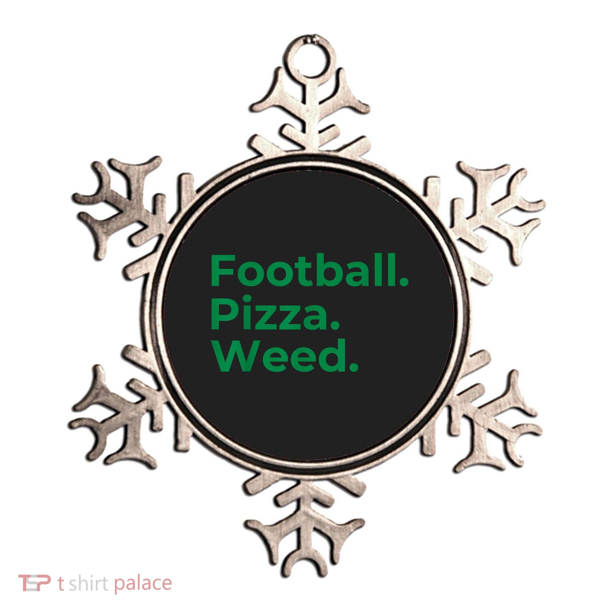 Football Pizza Weed Ornament