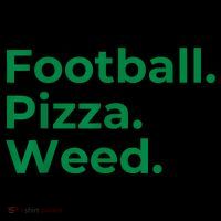Football Pizza Weed Toddler Hoodie thumb 2
