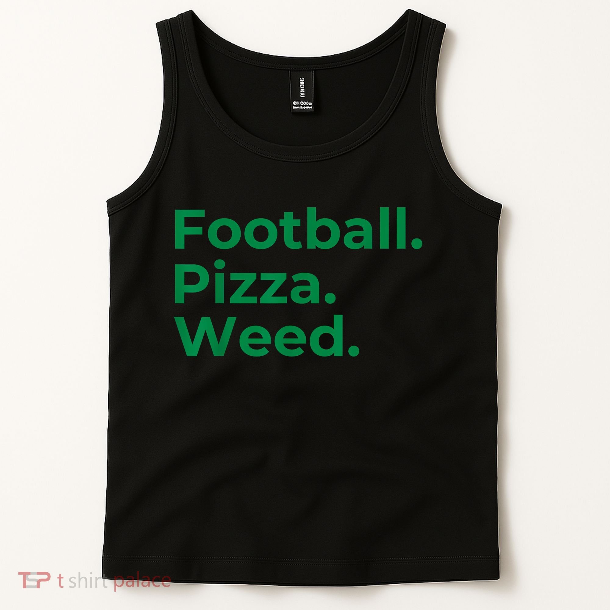 Football Pizza Weed Tank Top
