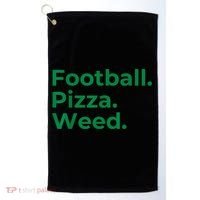 Football Pizza Weed Golf Towel thumb 0