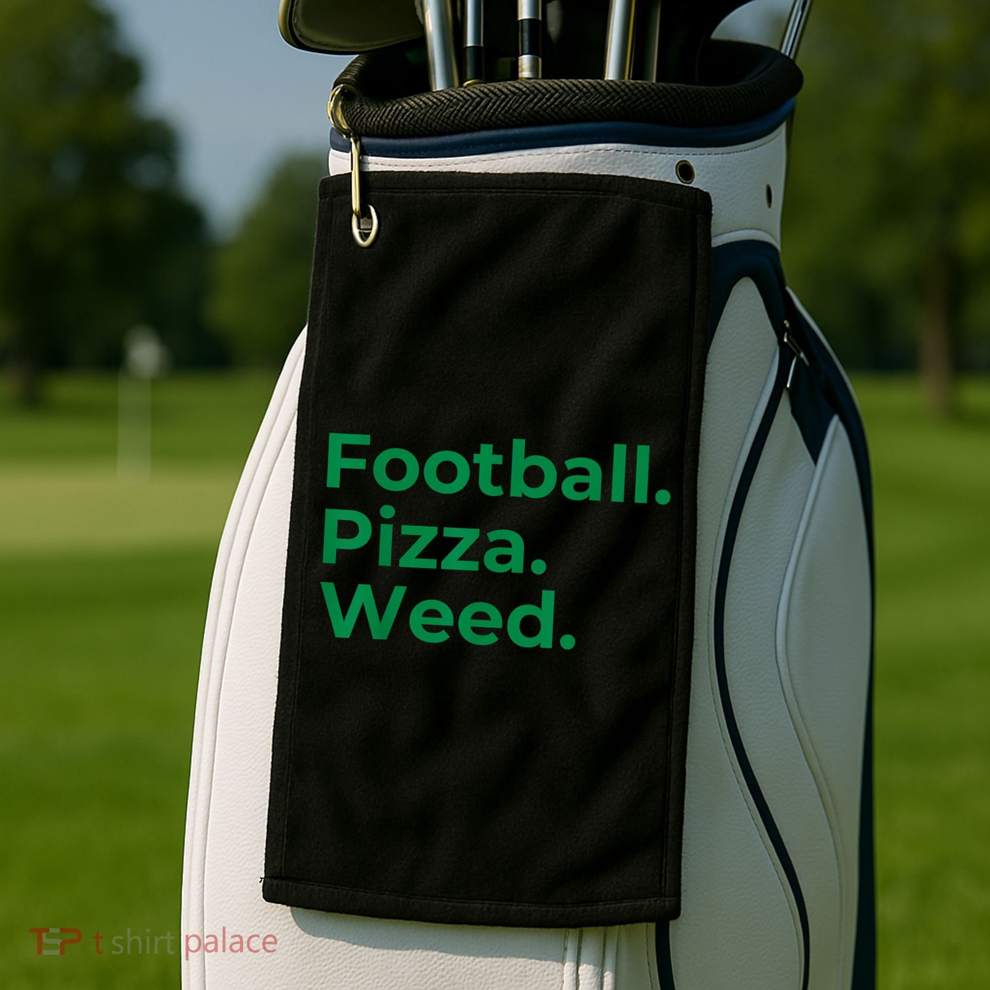Football Pizza Weed Golf Towel