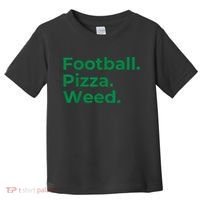 Football Pizza Weed Toddler T-Shirt thumb 0