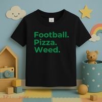 Football Pizza Weed Toddler T-Shirt thumb 3