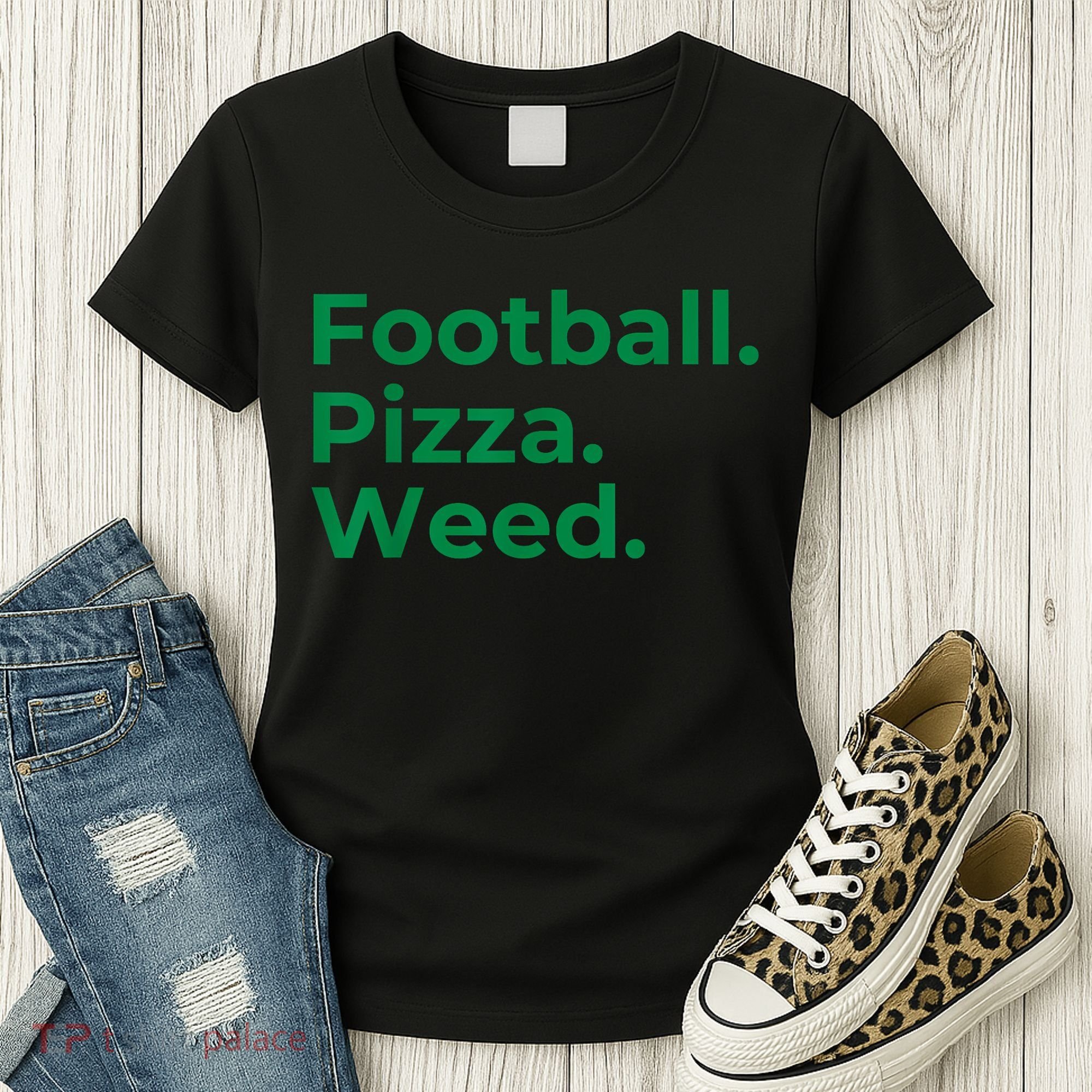 Football Pizza Weed Women's T-Shirt