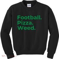Football Pizza Weed Kids Sweatshirt thumb 0